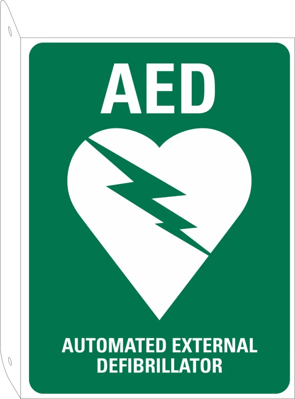 Buy Defibrillator (AED) 2-way Wall Sign Australia